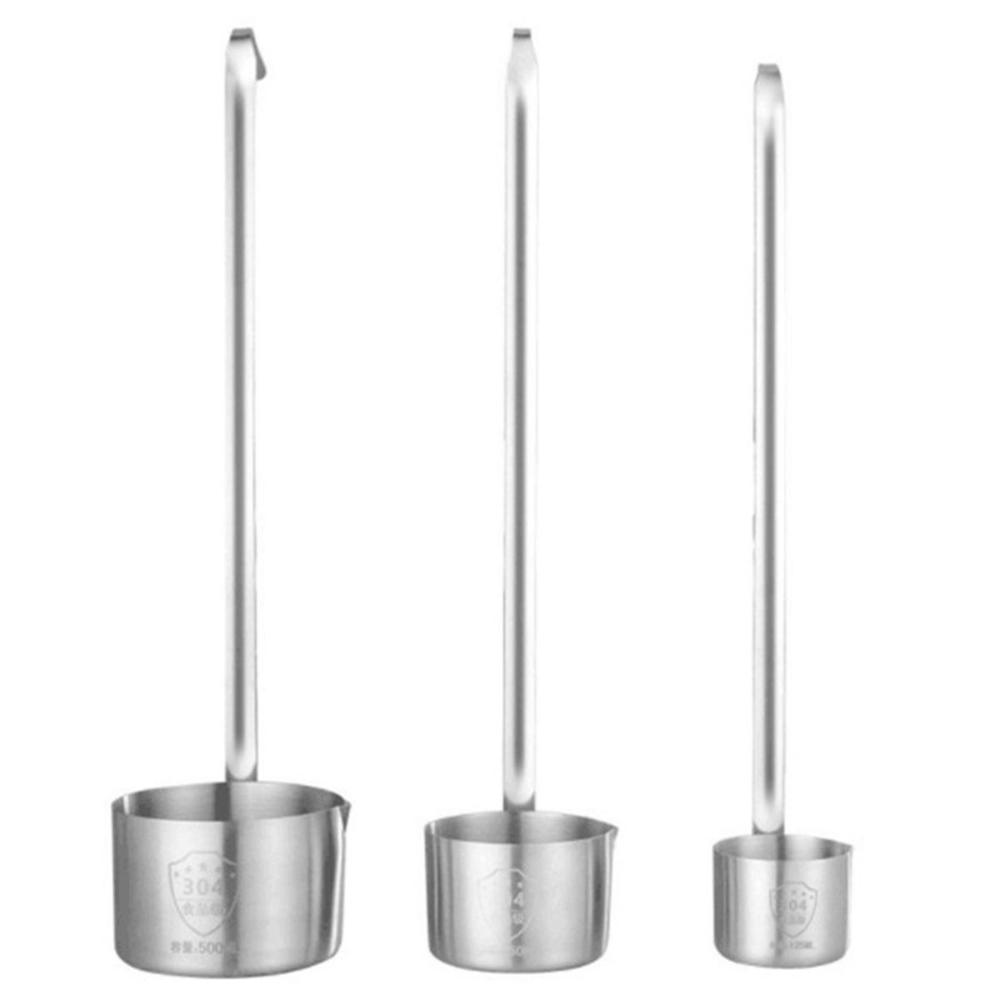 Long Handle Sauce Stainless Steel With Hook Bar Tool Beer Pouring Ladle Measuring Spoon Wine Dipper