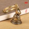 1PCS Brass Chinese Zodiac Animals Heads Bell Keychain Pendants Jewelry Vintage
