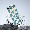 For iPhone 17 Air Case Blue Turtle Pattern Printing Straight Edge TPU Phone Back Cover