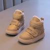 2024 Детские короткие хлопковые ботинки для девочек, зимняя новая мода в корейском стиле, мягкие, удобные, нескользящие, универсальные, теплые ботинки