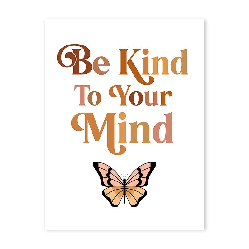 Красочные плакаты для печати на холсте о ментальном здоровье, Богемный вдохновляющий плакат, Украшение, Декор для стен класса, офиса, детской