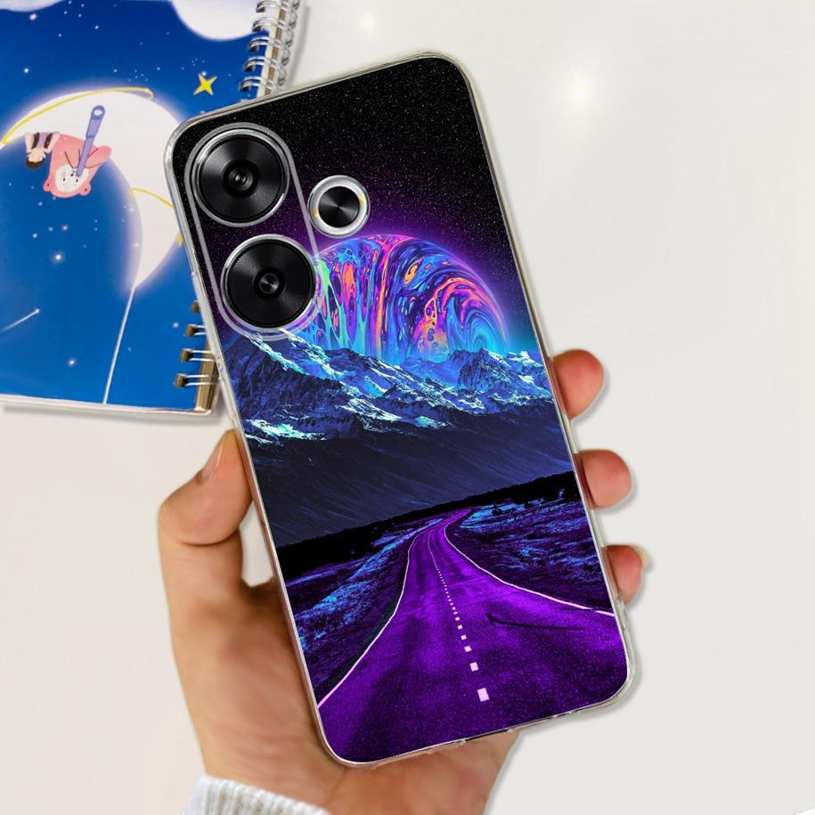 For Xiaomi Poco F6 Case Popular Butterfly Flower Soft Clear Silicone TPU Back Cover For Xiaomi Poco F6 5G F 6 PocoF6 Phone Cases
