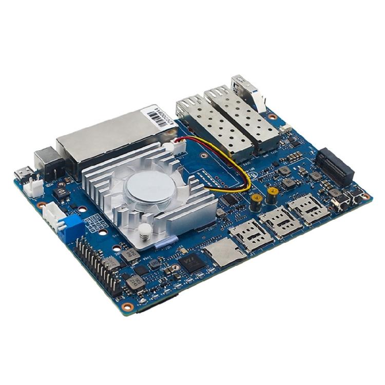 Эффективный охлаждающий вентилятор для платы Banana Pi R4 с алюминиевым радиатором Активное охлаждение для компьютерной платы
