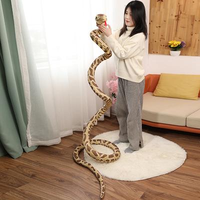 Плюшевая игрушка змея поддельная змея маленькая зеленая змея реквизит для домашних животных подделка дети мальчик большая золотая кукла питон