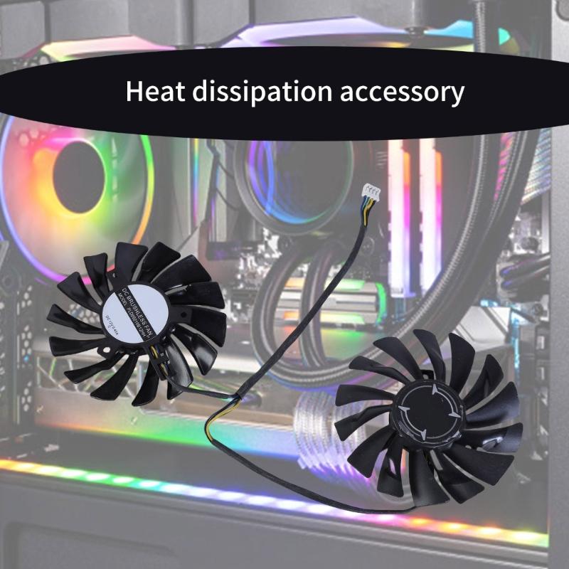 Graphics Card Cooling Fan for RX470 RX480 RX570 Video Card Optimaled Cooling Effect 4Pin Connection Quiet Running Fan 85MM