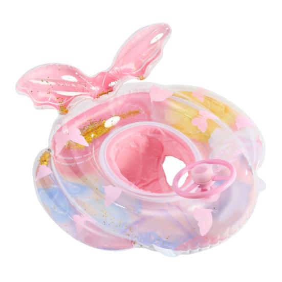 Надувной круг для плавания в форме хвоста русалки с сиденьем для младенцев, надувные круги для бассейна для девочек, мальчиков и малышей