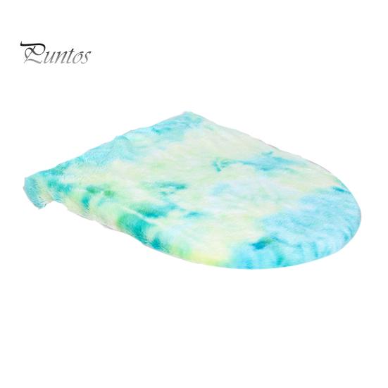 Чехол на крышку унитаза, мягкий, плюшевый, цветной, для ванной комнаты, подушка для сиденья унитаза, нескользящая, универсальная, бархатная, коврик для унитаза