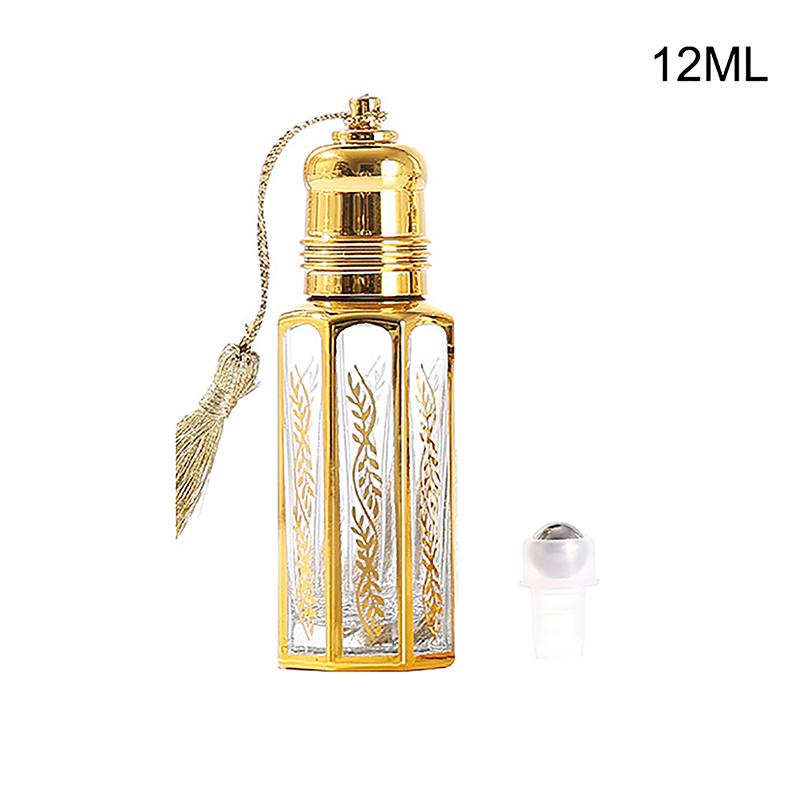 Luxury Essential Oil Roller Glass Bottle Refillable Perfume Bottle Glass Roll-On Essential Oil Bottle Cosmetics Container
