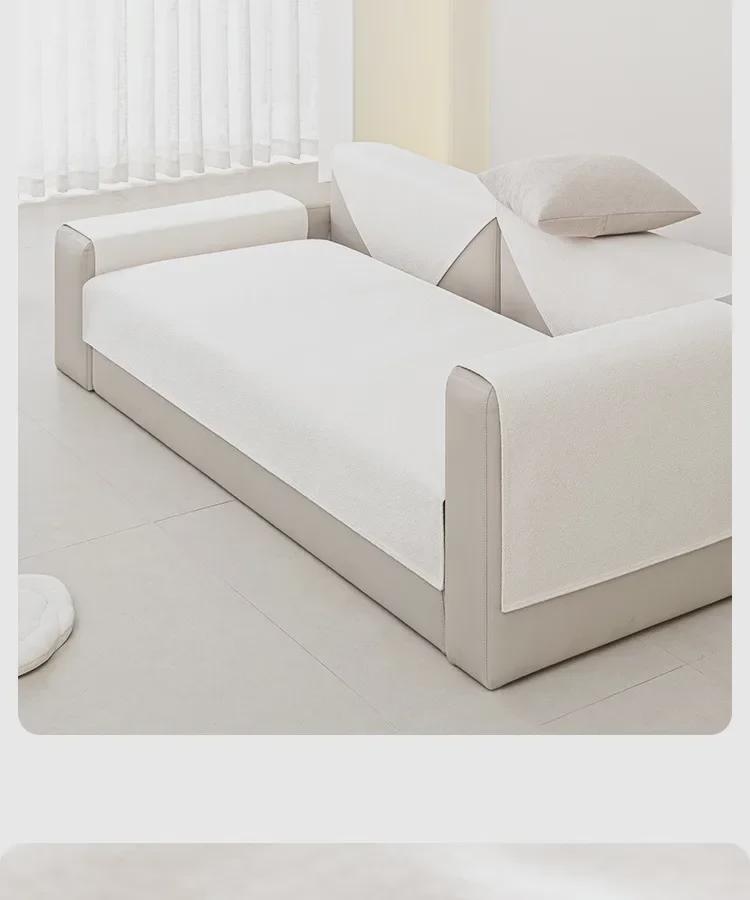 Универсальная бархатная диванная подушка: Нескользящий, современный чехол для сиденья и спинки на все времена года.