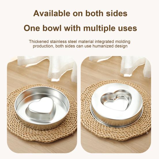 Slow-Eating Dog Bowl Heart-Shaped Ridge Anti-Slip Design Bloating Prevention Dog Dish Pet Digestion Aid Bowl