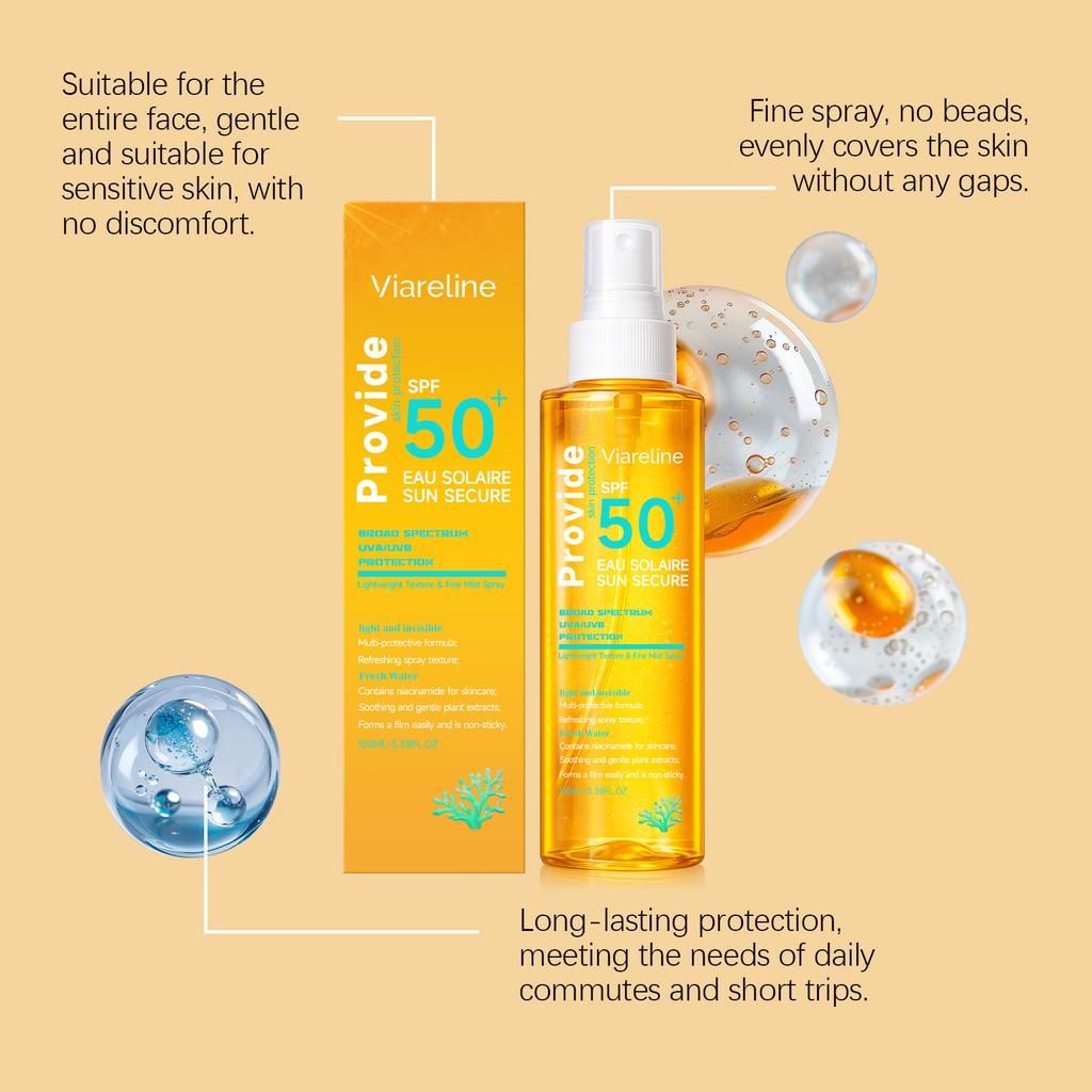 Light Sun Protection Spray Refreshing Non-sticky Portable Daily Outdoor Use