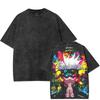 Годжо Сатору Магическая битва Аниме Одежда Мужская Женская Футболки Оверсайз Футболки с Коротким Рукавом Выстиранная Футболка Хлопковая Футболка Харадзюку Топы