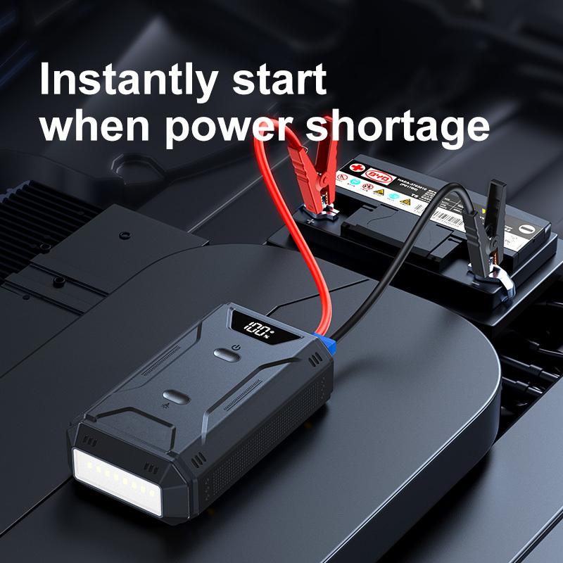Автомобильный пуско-зарядное устройство Jump Starter Цифровой дисплей Портативное бустер-зарядное устройство для автомобильного аккумулятора Power Bank 26800 мАч Аварийный бустер аккумулятора