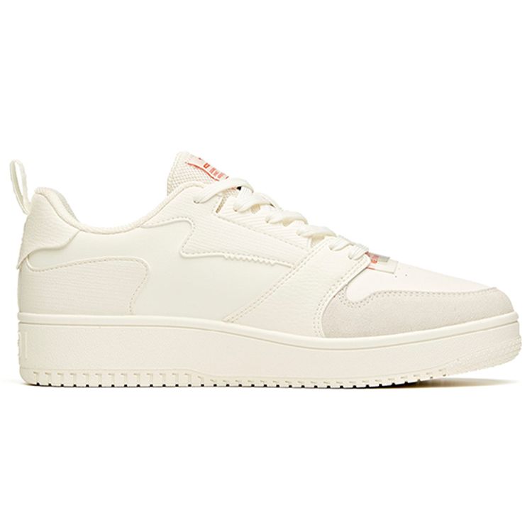 Anta Толстая подошва модные низкие кроссовки для скейтбординга мужские кроссовки цвета слоновой кости-белые 912118018-1