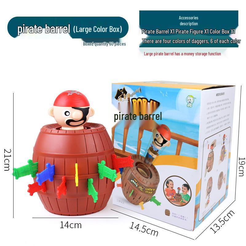 Pirate Barrel Kids' Interactive Toy - Insert Sword Game & Prank