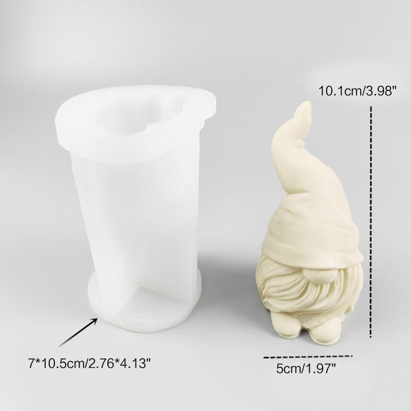 Декорация Гном Санта 3D Форма для Свечи DIY Форма для Эпоксидной Смолы Формы для Ручной Работы Свечей Ароматический Воск Мыло Формы для Декора