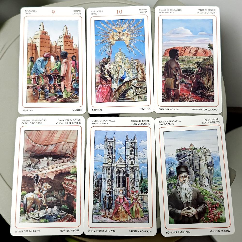 12*7cm 78 Pcs Sacred Sites Tarot Colorful Tarot Cards Connect with The Age-old Wisdom of Temples, Shrines, and Sacred Places