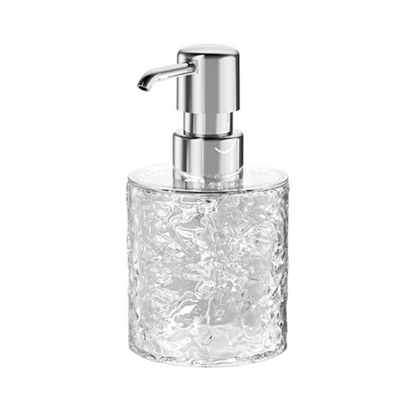 Glass Soap Dispenser Foam Soap Dispenser with Diamond Glass Refillable Hand Soap Dispenser Worktop Soap Dispenser