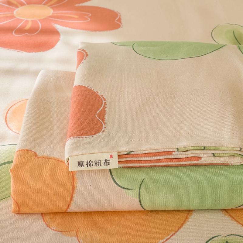 " Cotton Thickened Bed Sheet Plant Flowers Printed Single Double Top King Sheets Pure Cotton Single Size Kids Bed Linen "