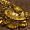 1Pc Gold Feng Shui Dragon Turtle Tortoise Statue Figurine Coin Money Wealth Luck