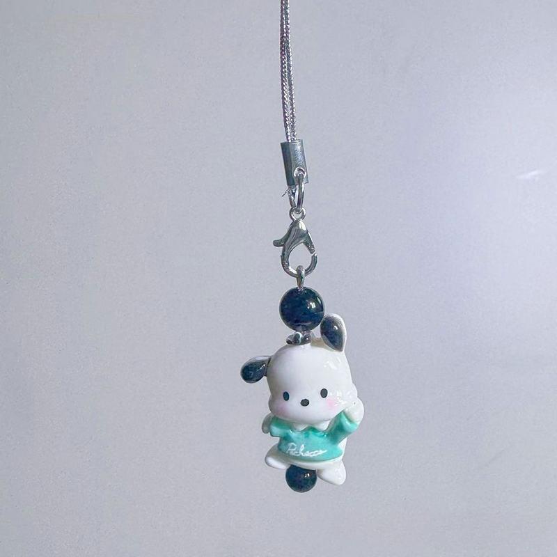 Cartoon Sanrio Hello Kitty Melody Kuromi Cinnamoroll Pochacco Phone Chain Keychain Bag Cell Phone Charm Cute Key Chain Gift