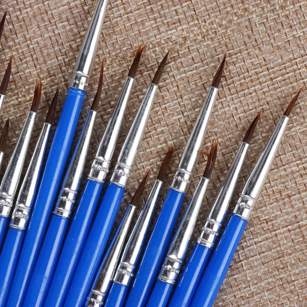 10pcs/set DIY Accessory Artist Tool Drawing Watercolor Oil Painting Brushes Nylon hair hook line pen