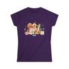 Puppy Pack T-Shirt | Five Dogs Illustration, Hearts, Flowers, Dog Lover Gift