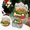Material Christmas Music Box Lighting Creative Ornament Collection Miniature Toys Musical for