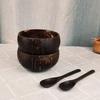 Миска из кокосовой скорлупы для овсянки, салатов, смузи и легкой пищи