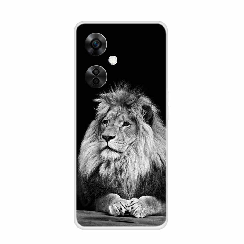 For OnePlus Nord CE 3 Lite 5G Cases Wolf Clear Soft TPU Silicone Phone Cover For One Plus Nord CE 3 5G Case Transparent Etui