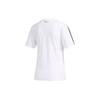 Adidas Neo Casual Sports Striped Print Straight T-Shirt Women Tops White FP7322