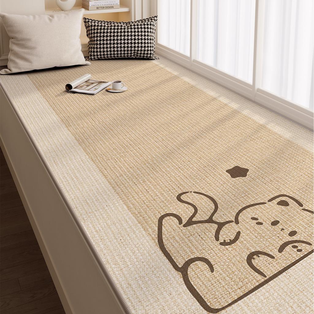 Simple Cartoon Crystal Velvet Carpet, Bedroom Balcony Bay Window Mat, Universal In All Seasons, NonSlip, DirtResistant And WearResistant Bedside
