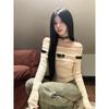 Sweet Spicy Girl One-Shoulder Knitted Top - Autumn/Winter Long Sleeve Off-Shoulder Sweater