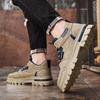Men's Shoes Autumn and Winter New Tooling Labor Insurance Men's Casual Versatile Leather Surface Non-slip and Wear-resistant Thick-soled