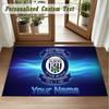 Crystal Velvet Square Rug Custom NameWest Bromwich Albion Pattern Non Slip Home Floor Decor Rug