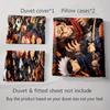 Anime characters collage. Bedding Duvet cover sets Duvet covers Pillowcases gifts (1 * Duvet Cover 2 * Pillowcases, without duvet insert)