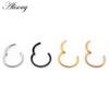 Alisouy 1 шт., хирургическая сталь, циркон, обруч для ушей, серьги на козелок, спираль, хрящ, серьга, кольцо-кликер, кольцо в носу, ювелирные изделия для пирсинга