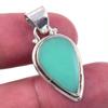 Natural Chrysoprase 925 Solid Sterling Silver Gift Jewelry Pendant 1.25'' b1O00