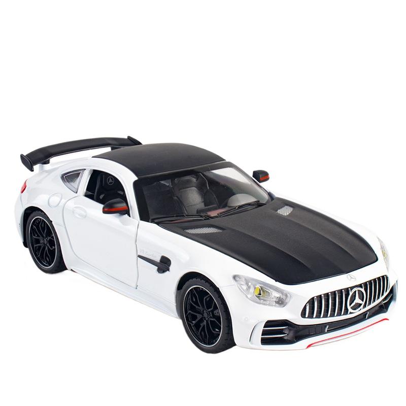 1/24 BENZ GTR литая модель автомобиля с высокой имитацией, игрушка со звуком и светом, инерционные транспортные средства, декоративные игрушки для детей, подарок