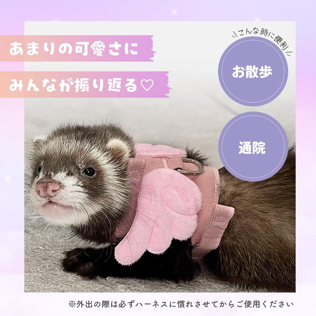 TiDaOne Ferret Harness Ferret Toy Lead (Pink)