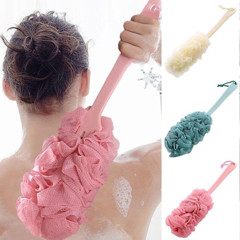 Hanging Long Handle Bath Brush Wipe Gauze Shower Brush New Body Wash Brush Shower
