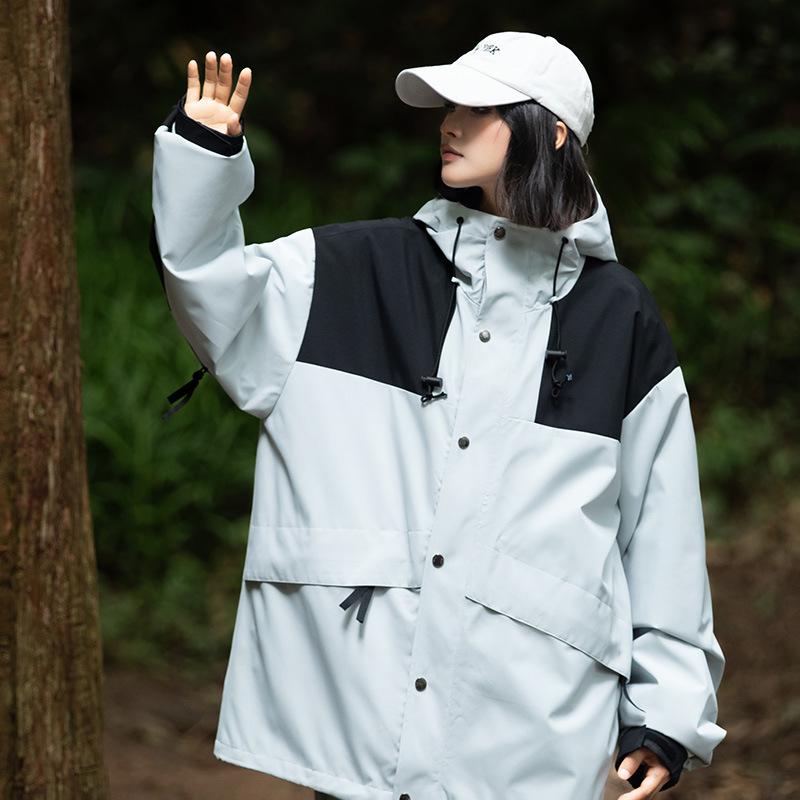 Tooling Jacket Spring and Autumn Outdoor Casual Loose Hooded Jacket Top