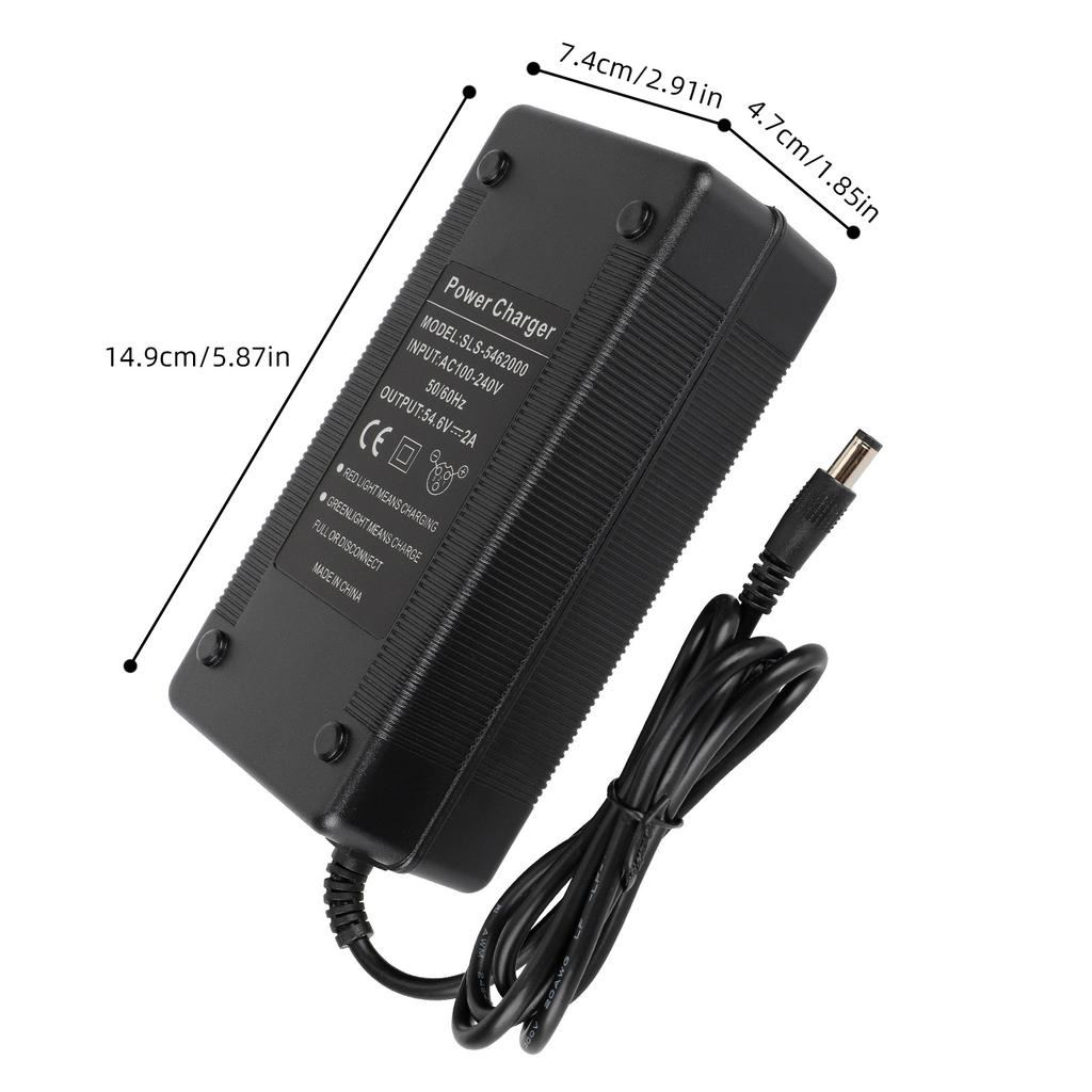 Electric Scooter Charger 54.6V 2A Power Adapter for Electric Scooter Electric Bikes