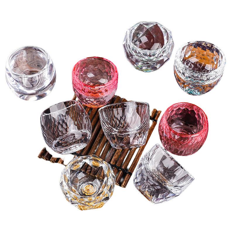 Бокал «Капля воды» с гранями, Креативный хрустальный бокал с золотой фольгой, Бокал для байцзю, Бокал для спиртных напитков, Бокал «Поколение Маотай», Источник