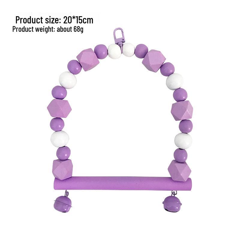 Макарон Радужная Птица Лазалка и Подставка Игрушка для Попугаев и Волнистых Попугайчиков