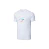 Li Ning Ping Pong Elite Series Logo Print Round Neck Quick-Dry Short Sleeve T-Shirt Unisex T-Shirt Standard-White ATST029-1