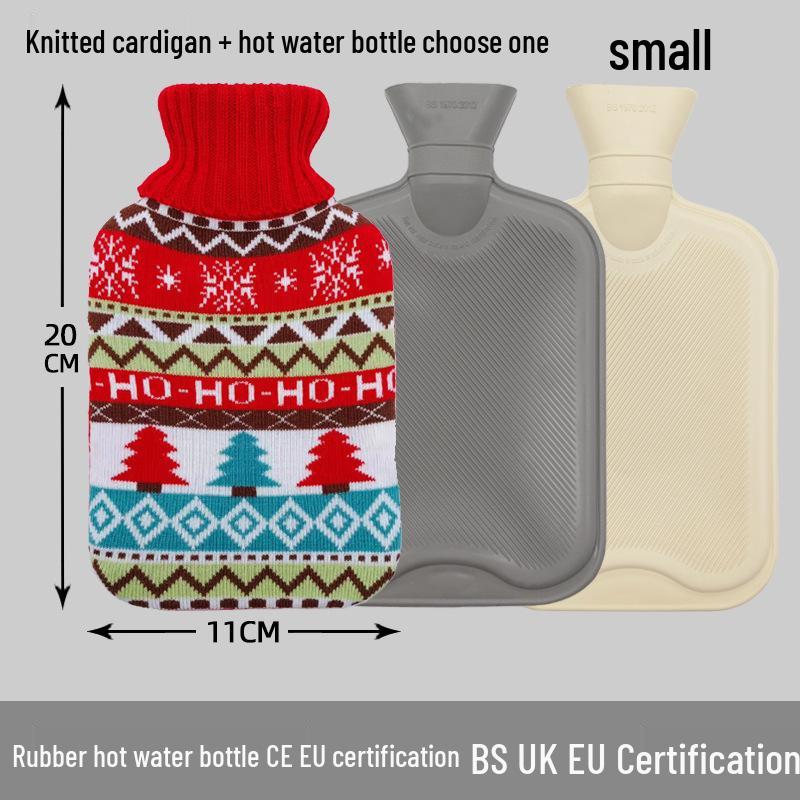 Explosion-Proof Hot Water Bottle: Rubber Design for Stomach and Feet, Long-Lasting Warmth
