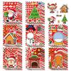 8/16PCS Christmas Puzzle Stickers DIY Stickers Gift Stickers Party Stickers Image Stickers Creative Stickers