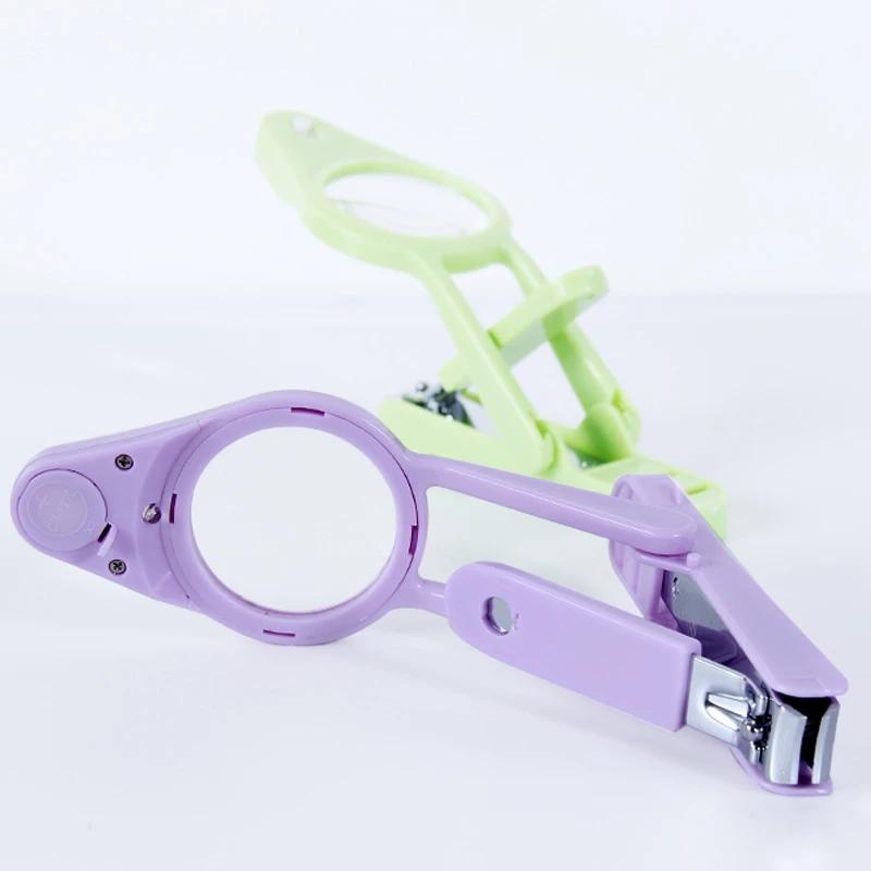 High Qualit LED Light Magnifier Nail Clippers LED Magnifier Illuminated Cutters Home Practical Multi-Function Nail Clippers