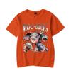 Ladies' Loose Casual Fun Moo Deng Bouncing Pig Print Pure Cotton Short Sleeved Top T-Shirts Women’s